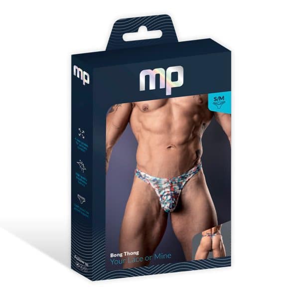 Male Power Your Lace Or Mine Bong Thong Geometric S/M - Image 6