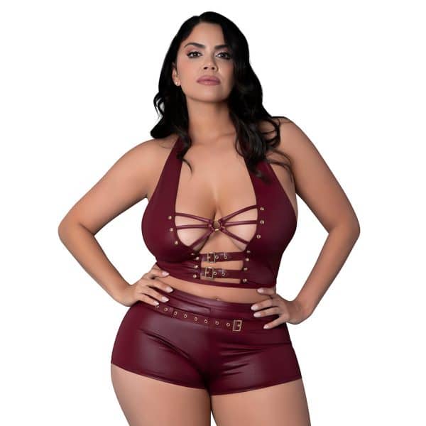 Lust Fetish Thalia Burgundy Queen Size - Image 2