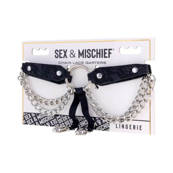 Sportsheets Sex & Mischief Chain Lace Garters - Image 7