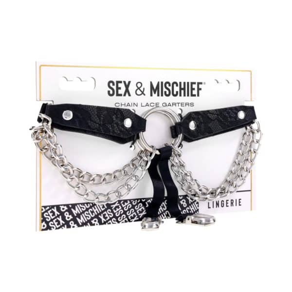 Sportsheets Sex & Mischief Chain Lace Garters - Image 8