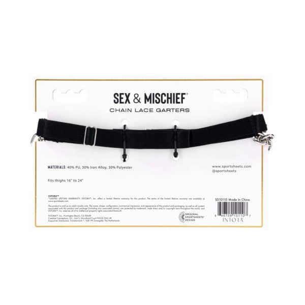 Sportsheets Sex & Mischief Chain Lace Garters - Image 9