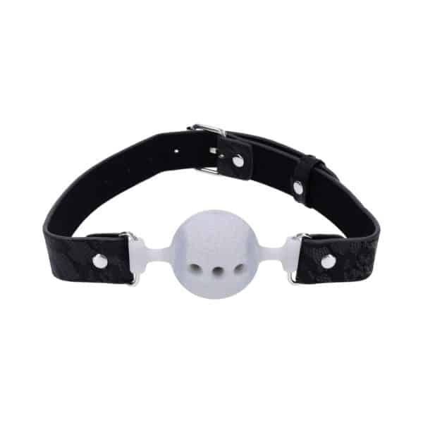 Sportsheets Sex & Mischief Lace Silicone Breathable Ball Gag - Image 4