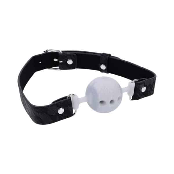 Sportsheets Sex & Mischief Lace Silicone Breathable Ball Gag - Image 5