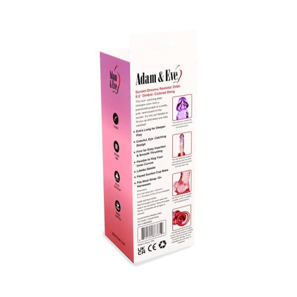 Adam & Eve Sunset Dreams Realistic Dildo 9.5 in. - Image 8