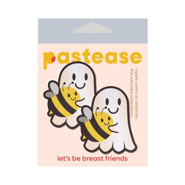 Pastease Boo-Bee Pasties: Kawaii Ghost with Bee Friend Nipple Covers - Image 4