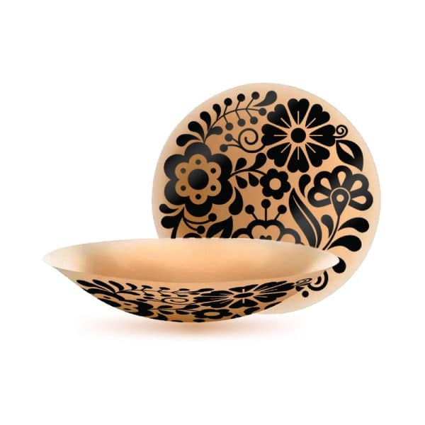Pastease Halos Reusable Sticky Adhesive Silicone Nipple Cover Floral Nude Large D+ Cup - Image 2