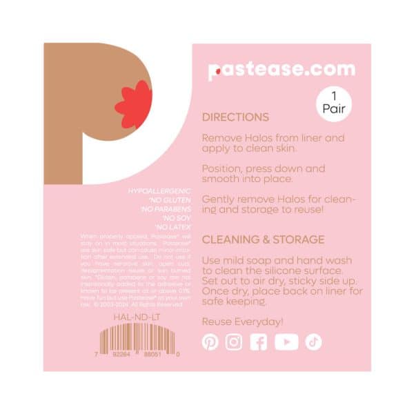 Pastease Halos Reusable Sticky Adhesive Silicone Nipple Cover Medium Small A-C Cup - Image 7