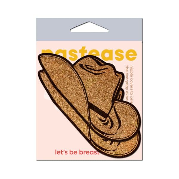 Pastease Wild West Brown Suede Cowboy Hat Nipple Pasties Stylish Nipple Covers - Image 4