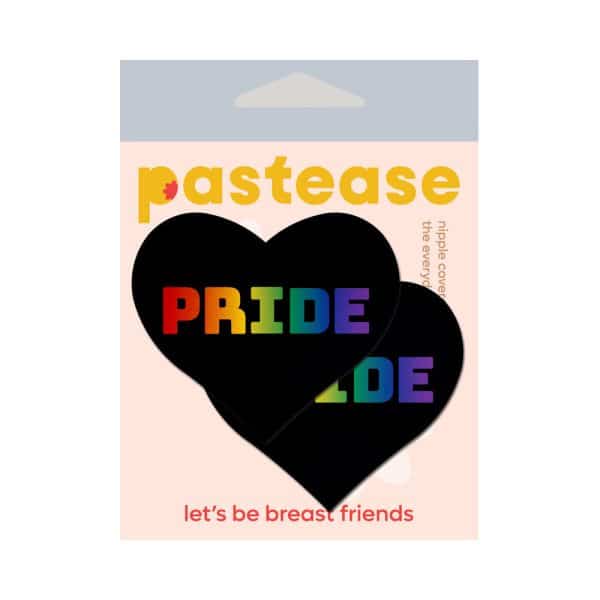 Pastease Love: Rainbow ''PRIDE'' on Black Heart Pasties - Image 4