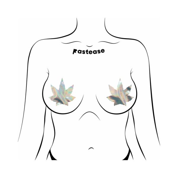 Pastease Indica Pot Leaf: Silver Holographic Weed Pasties - Image 2