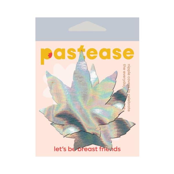 Pastease Indica Pot Leaf: Silver Holographic Weed Pasties - Image 4