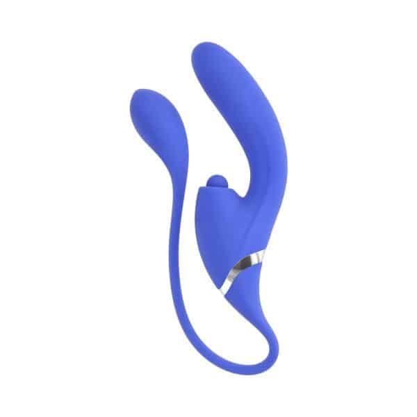 Evolved All In Rechargeable Dual Vibrating Tapping Vibe Silicone Blue - Image 10