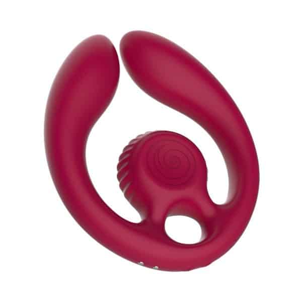 SVibe Snail GIZI Duo Couples Stimulator Burgundy - Image 4