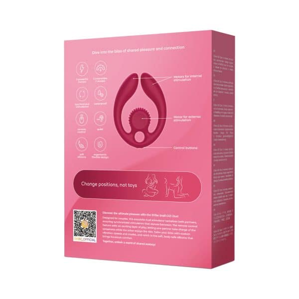 SVibe Snail GIZI Duo Couples Stimulator Burgundy - Image 10
