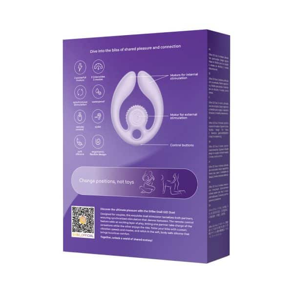 SVibe Snail GIZI Duo Couples Stimulator Lilac - Image 10