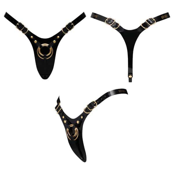 Strap-On-Me Leatherette Harness Fabulous One Size Black Glossy - Image 2