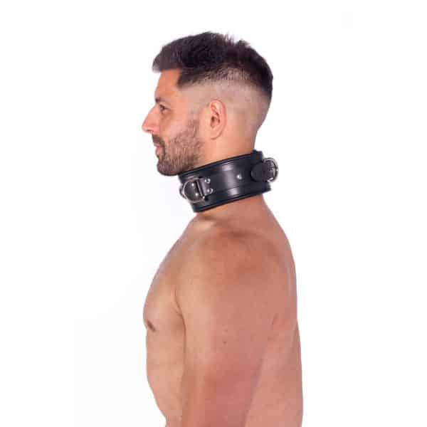 Prowler RED Leather Lockable Collar S/M - Image 2