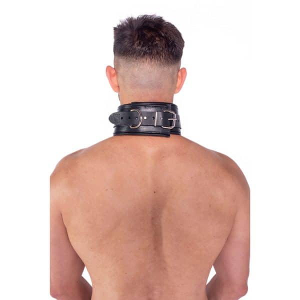 Prowler RED Leather Lockable Collar S/M - Image 3
