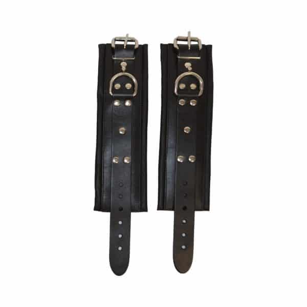 Prowler RED Leather Lockable Wrist Restraints L/XL - Image 2