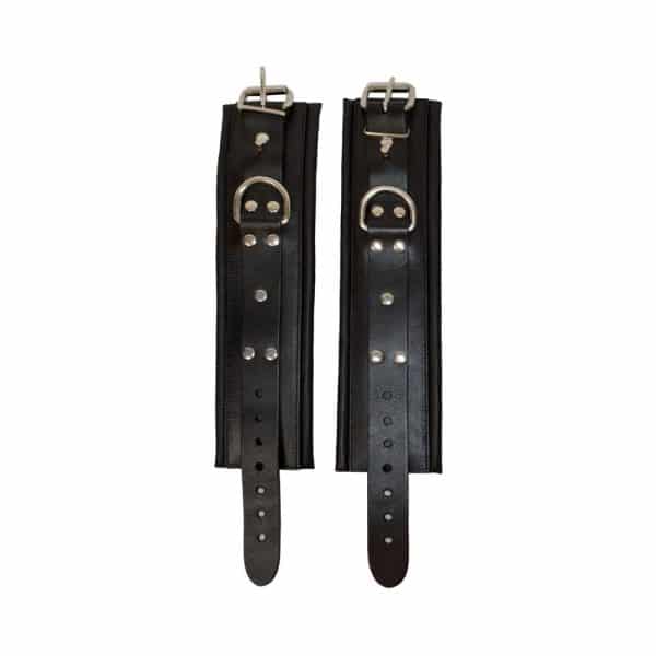 Prowler RED Leather Lockable Ankle Restraints L/XL - Image 2