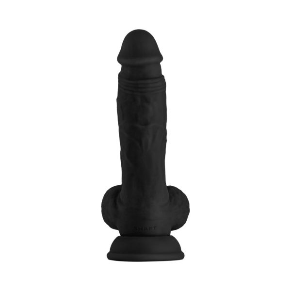 Shaft Model A 8.5 in. Liquid Silicone Dong with Balls Black - Image 3
