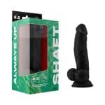 Shaft Model N 8.5 in. Liquid Silicone Dong with Balls Black