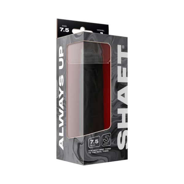 Shaft Model J 7.5 in. Liquid Silicone Dong Black - Image 5