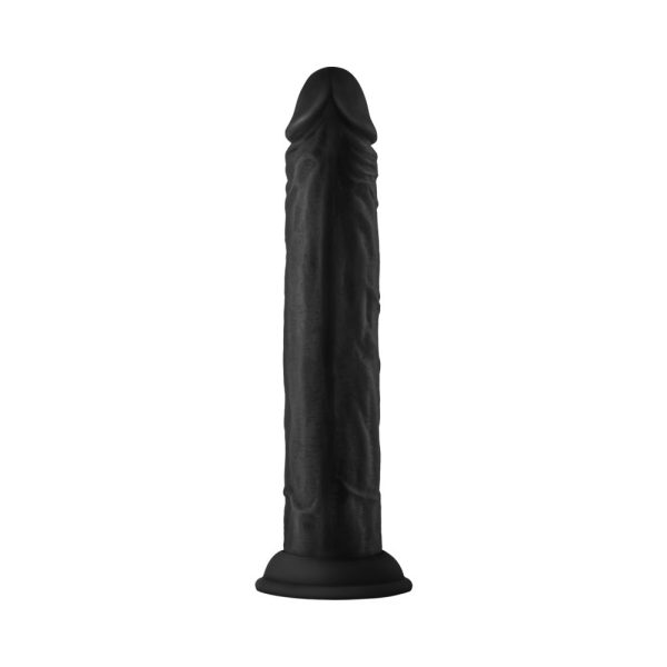 Shaft Model J 9.5 in. Liquid Silicone Dong Black - Image 4