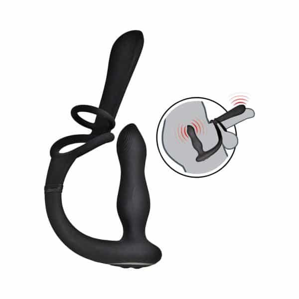 Enhancer Vibro Plug & Penis Sheath Black - Image 4