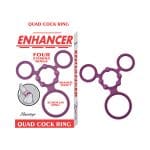 Enhancer Quad Cockring Rubine Red