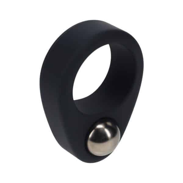 LEVELZ Liquid Silicone Single Weighted Ball Cock Ring Black - Image 2