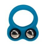 LEVELZ Liquid Silicone Double Weighted Ball Cock Ring Teal
