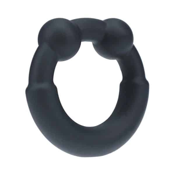 LEVELZ Metal & Silicone Cock Ring Black - Image 2