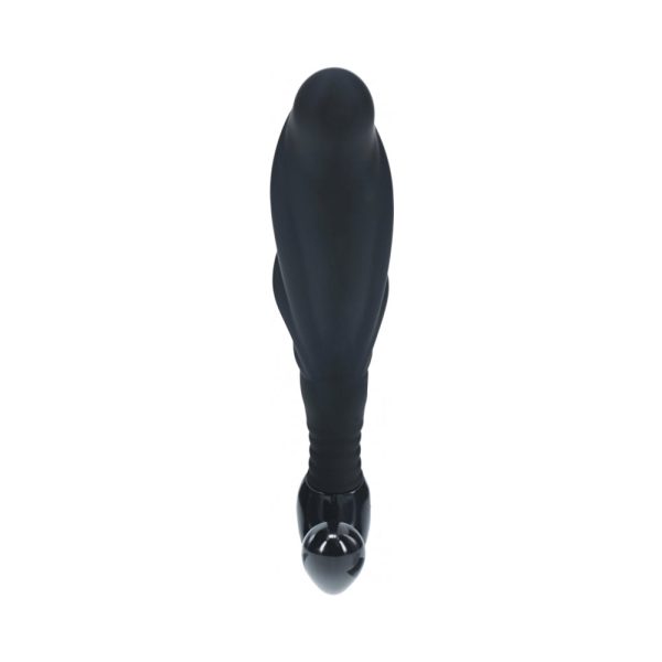 LEVELZ Rippled with Hard Loop Silicone Prostate Massager Large Black - Image 3