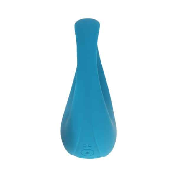 LEVELZ Vibrating Liquid Silicone Cock & Ball Ring Teal - Image 3