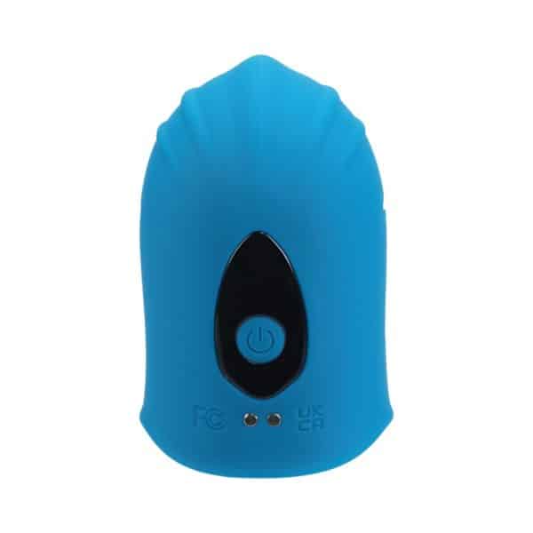 LEVELZ Adjustable Vibrating Silicone Penis Head Stimulator Teal - Image 2