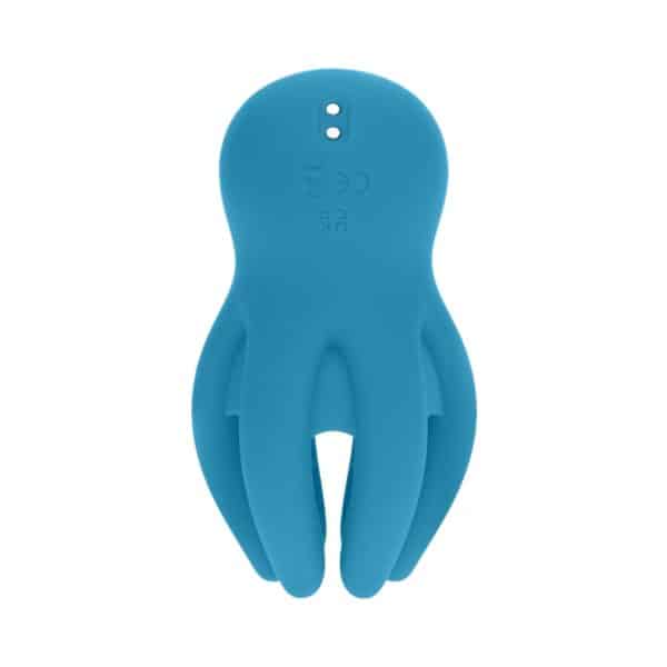 LEVELZ Digital Vibrating Silicone Penis Head Stimulator with Tentacles Teal - Image 3