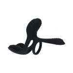 LEVELZ Triple Motor Vibrating Silicone Cock Ring Black