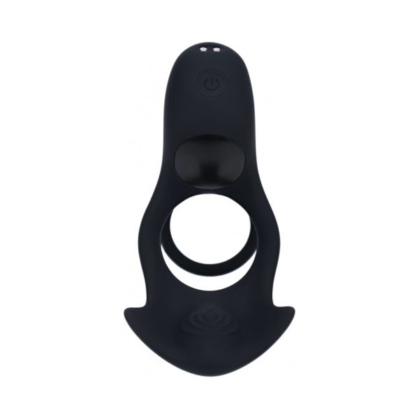 LEVELZ Triple Motor Vibrating Silicone Cock Ring Black - Image 2