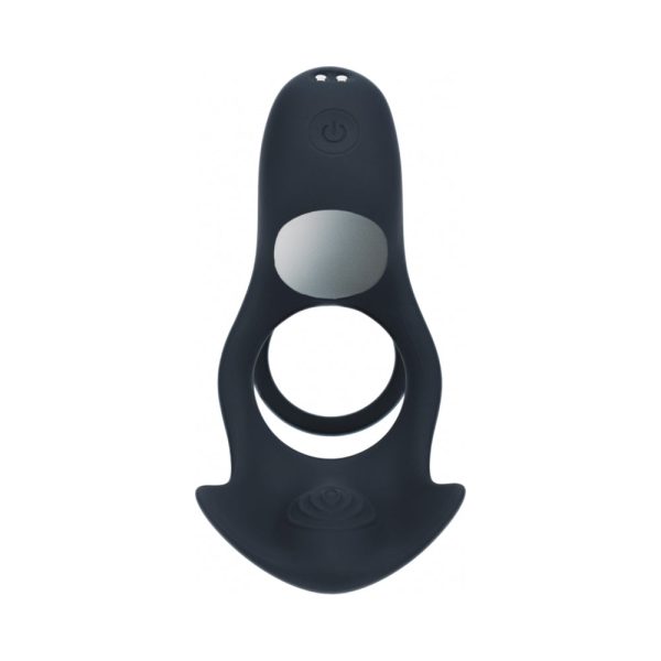 LEVELZ Triple Motor Vibrating Silicone Cock Ring Black - Image 3