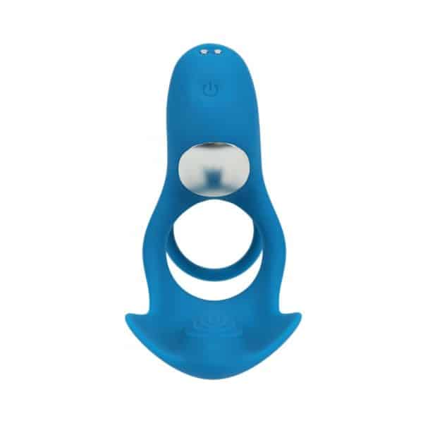 LEVELZ Triple Motor Vibrating Silicone Cock Ring Teal - Image 2