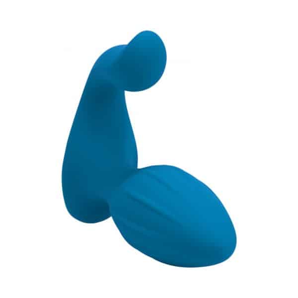 LEVELZ Vibrating & Rotating Silicone Anal Plug with Ball Stimulator Teal - Image 2