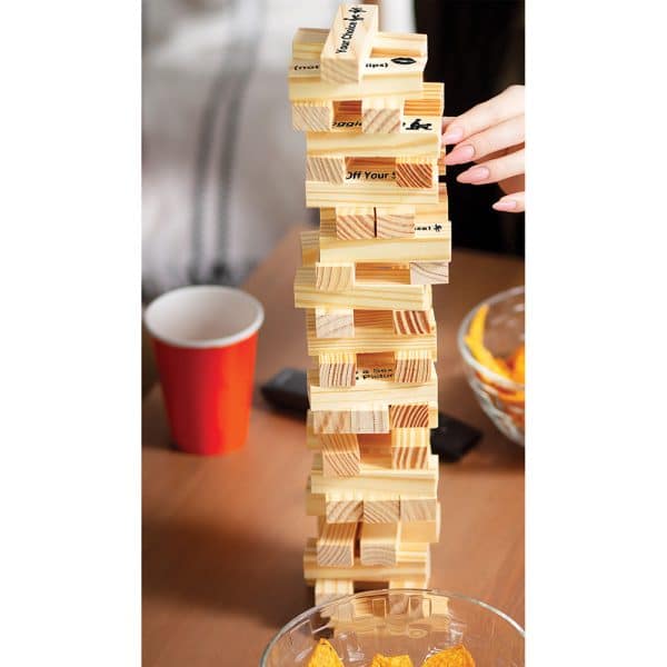 Tower Tease Naughty Sex Game with Assorted Wooden Blocks/Sayings - Image 2