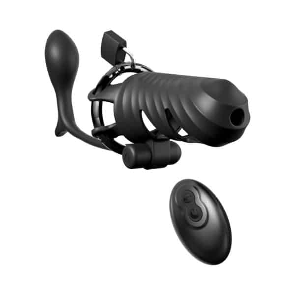 Fantasy C-Ringz Remote-Controlled Vibrating Cock Blocker with Ass-Gasm Plug Black - Image 2