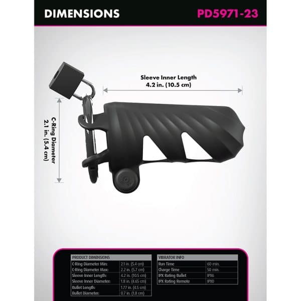 Fantasy C-Ringz Remote-Controlled Vibrating Cock Blocker Black - Image 4