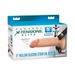 Fantasy X-Tensions Elite Silicone Hollow Strap-On Dual Density 5 in. Light