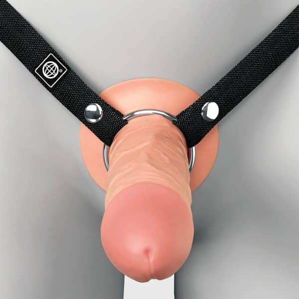 Fantasy X-Tensions Elite Silicone Hollow Strap-On Dual Density 5 in. Light - Image 4