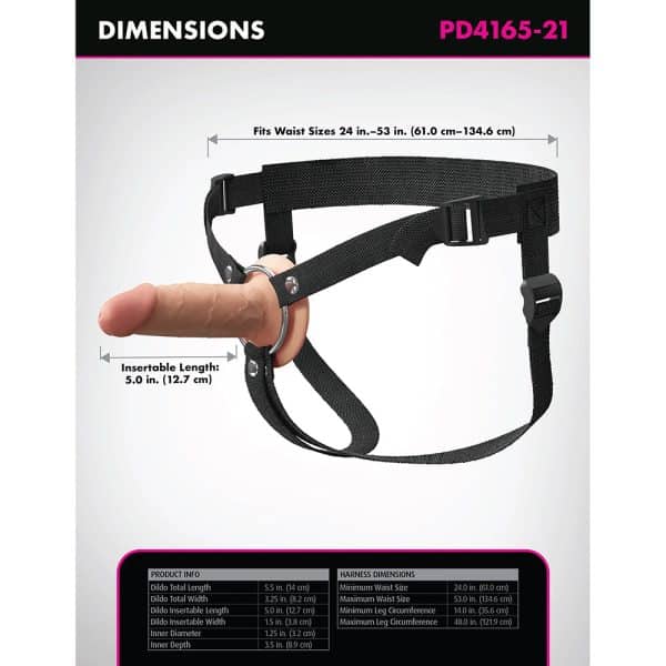 Fantasy X-Tensions Elite Silicone Hollow Strap-On Dual Density 5 in. Light - Image 8
