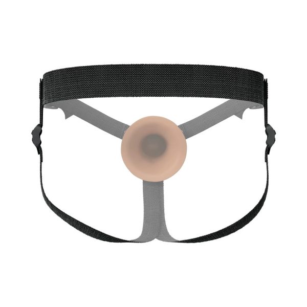 Fantasy X-Tensions Elite Silicone Hollow Strap-On Dual Density 5 in. Brown - Image 6