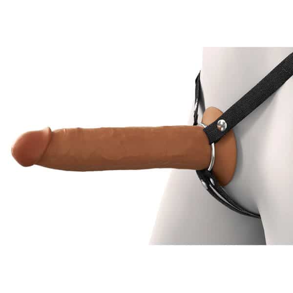 Fantasy X-Tensions Elite Silicone Hollow Strap-On Dual Density 9in Brown - Image 2